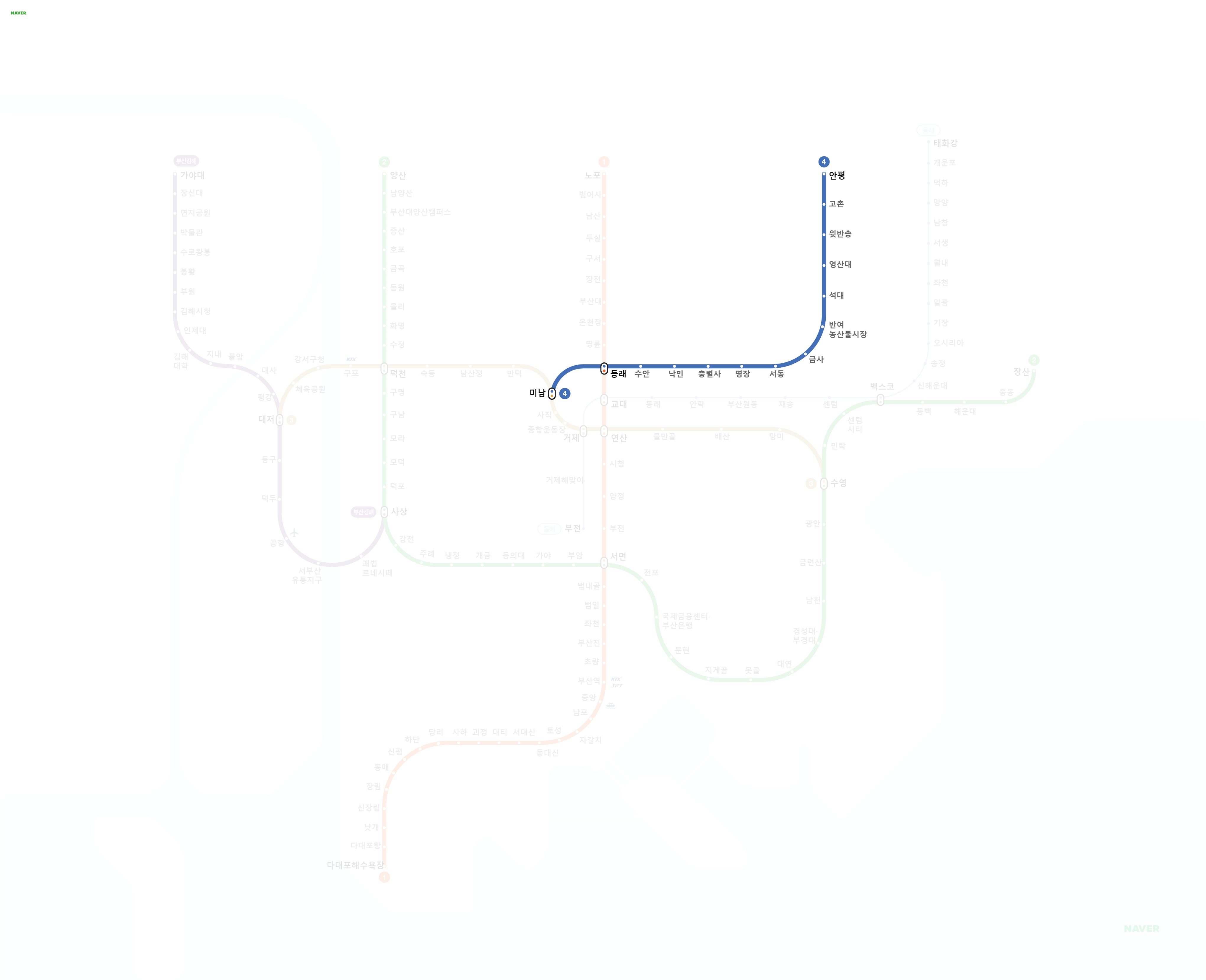 부산지하철노선도