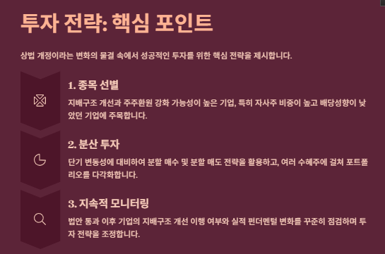 상법개정 수혜주 관련주 산업분석 및 투자전략