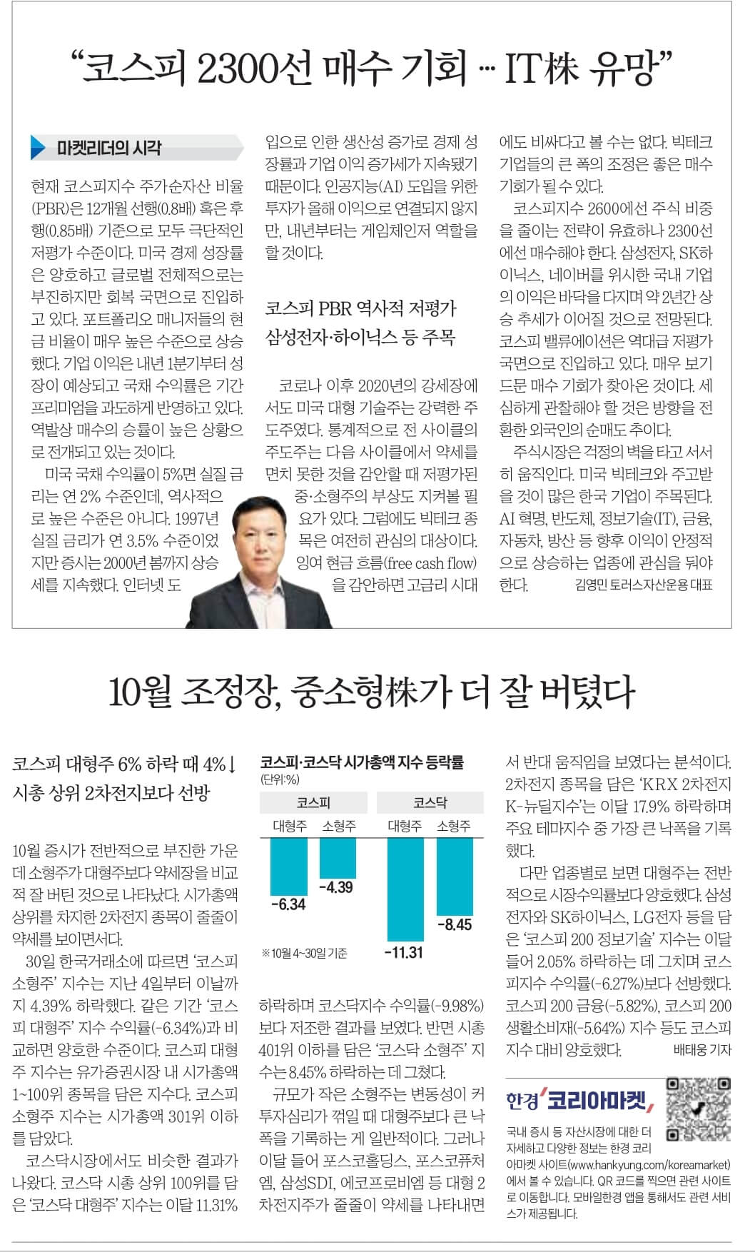 10월 31일 화 경제뉴스 신문스크랩