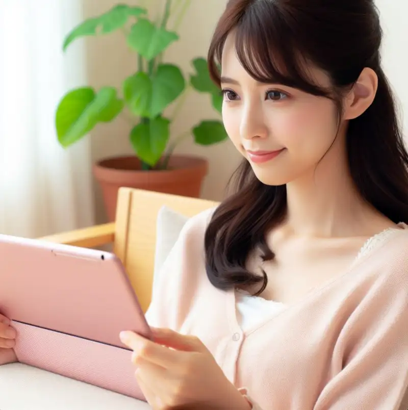 웨이브-무료로-이용하는-방법으로-ott를-시청하는-여성의-모습