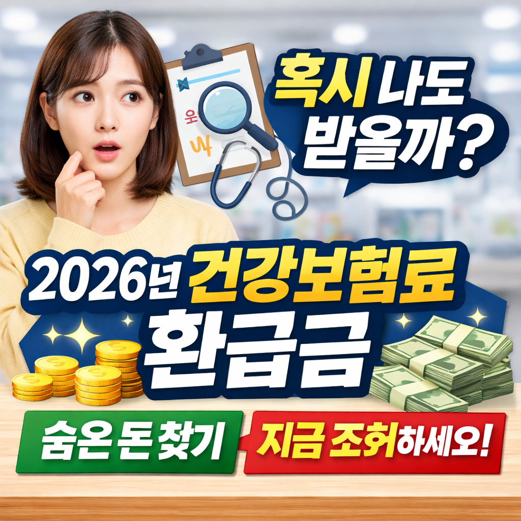 혹시 나도 대상일까? 2026년 건강보험료 환급금 조회 방법