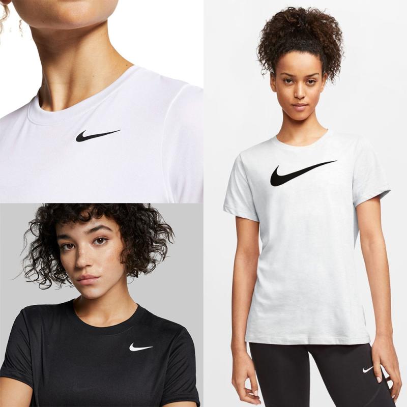 나이키 여성 기능성 드라이핏 퓨추라 스우시 반팔 티셔츠 헬스복 요가 블랙 화이트 운동복