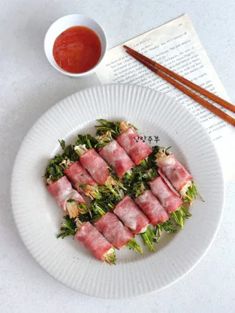 아이 버섯 먹이기 맛있게 레시피 팽이버섯 베이컨말이_6