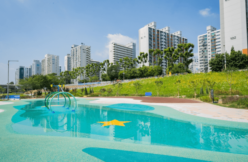 안양천-물웅덩이-수영장-공원-아파트