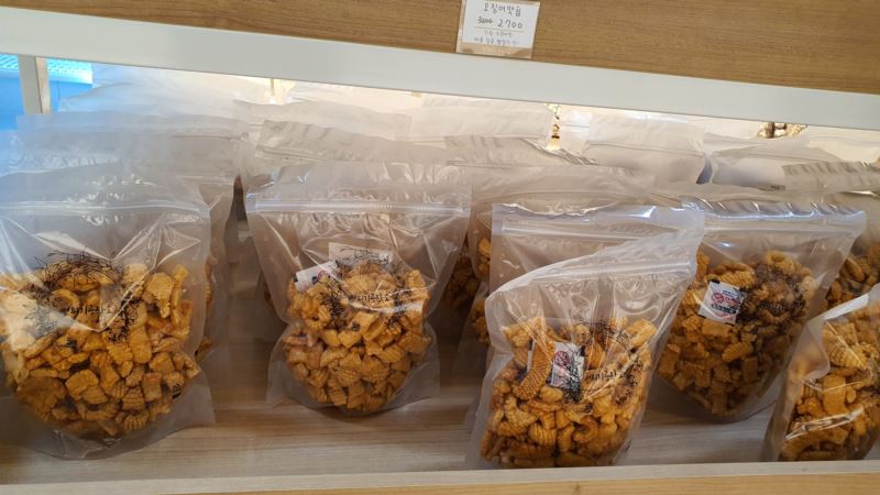 새우강모양 과자