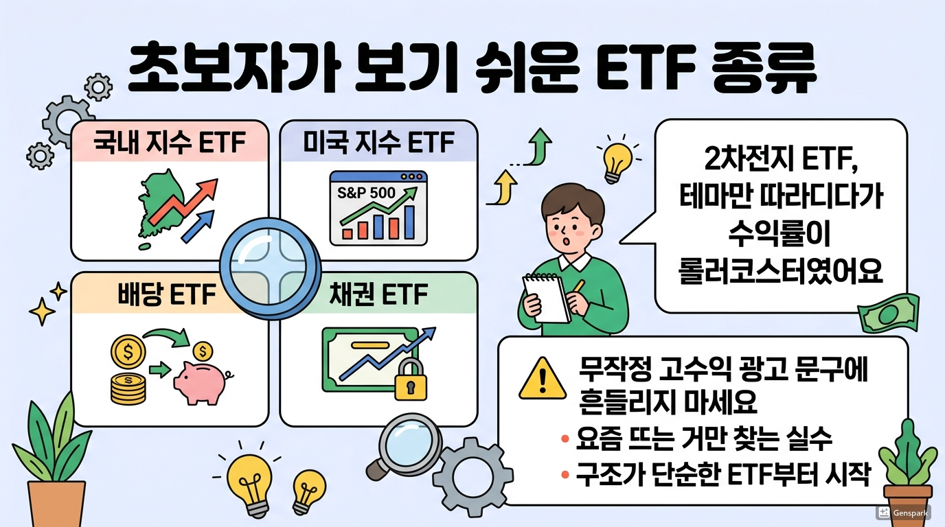 초보자가 보기 쉬운 ETF 종류