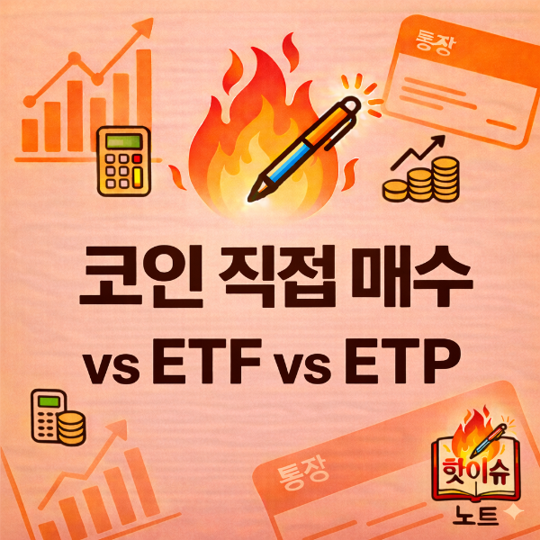 코인 직접 매수 vs ETF vs ETP ❘ 구조·세금·리스크 총정리