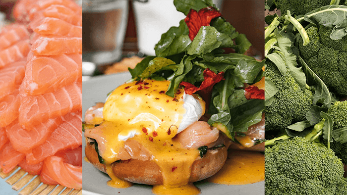 연어와 치즈,브로콜리 사진