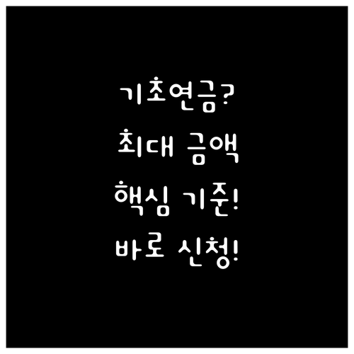 노후 안정 기초연금: 소득인정액 산정..