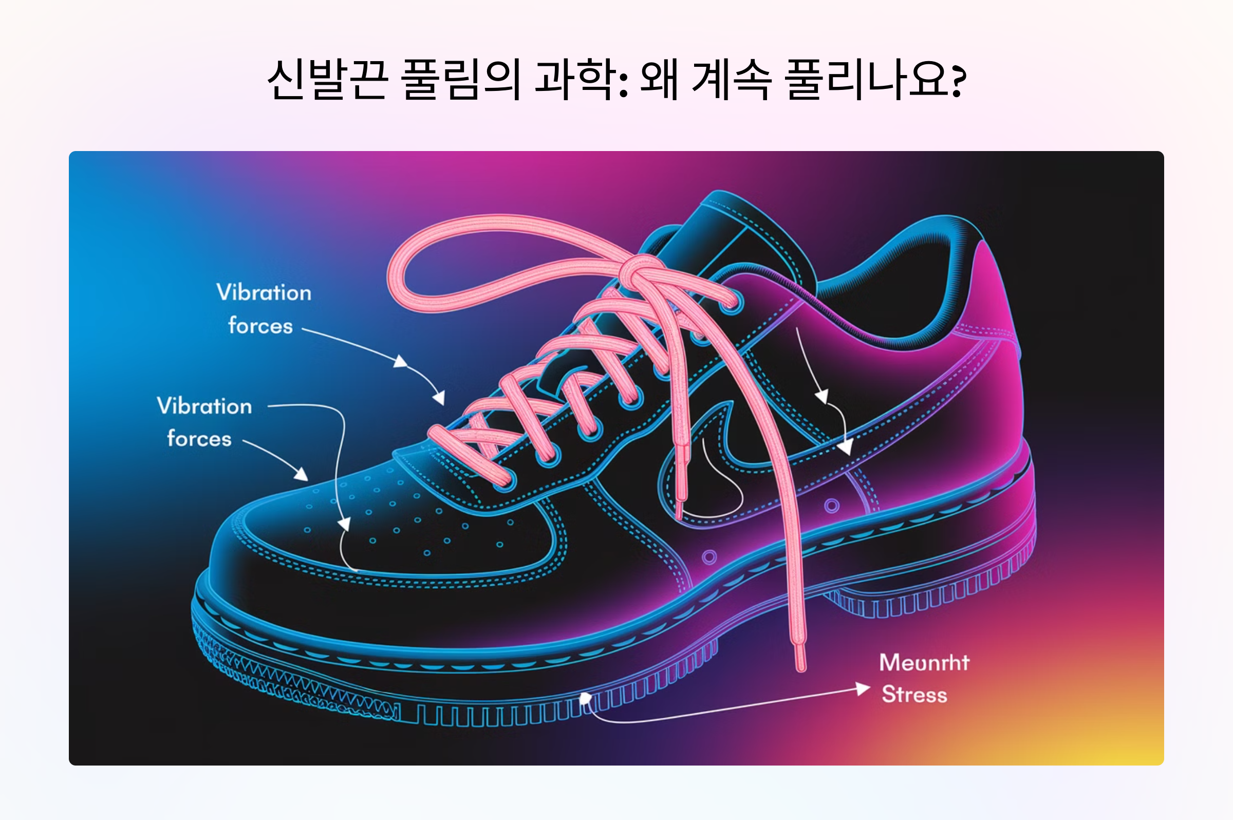 신발끈 안 풀리게 묶는 꿀팁