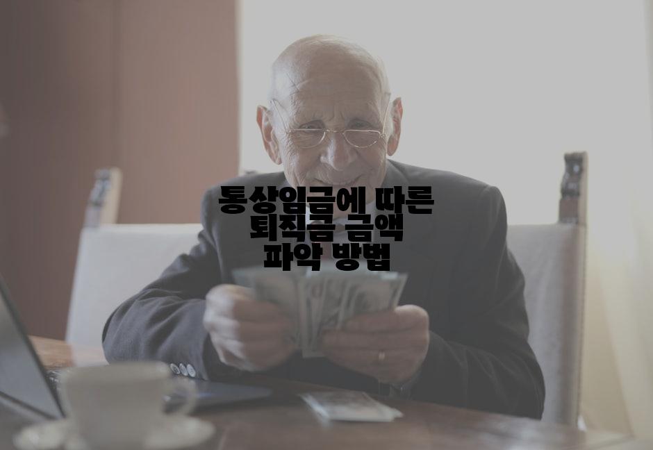 통상임금에 따른 퇴직금 금액 파악 방법