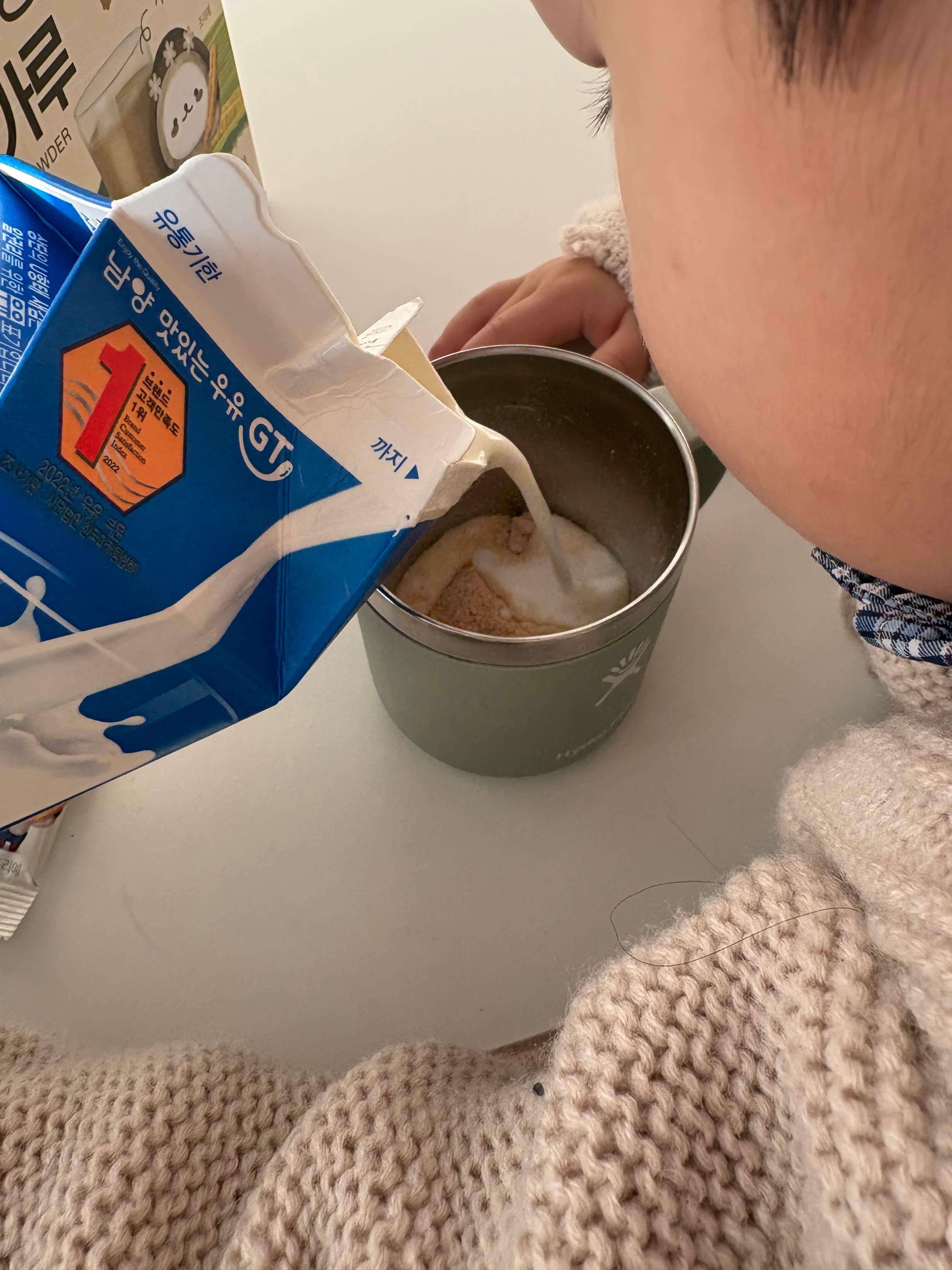 꿀이든설빙미숫가루 우유