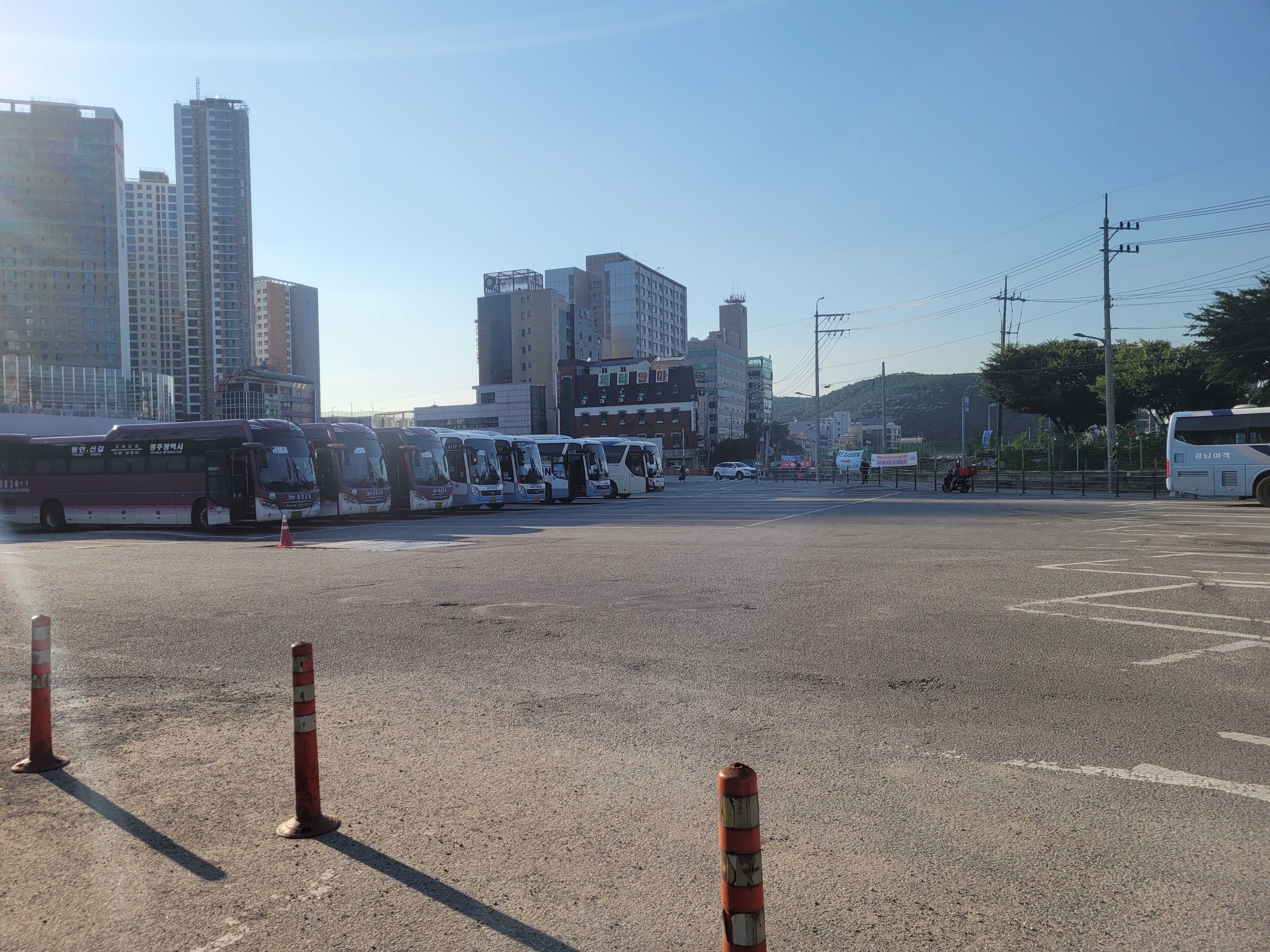 임시터미널 승차장