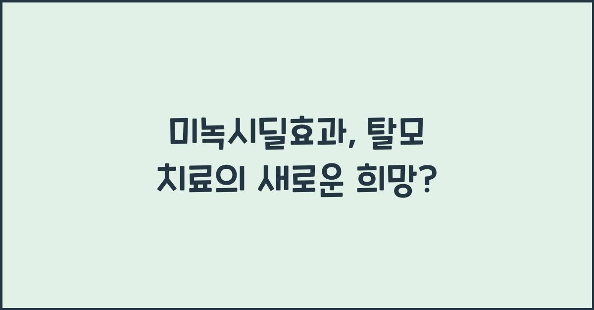 미녹시딜효과