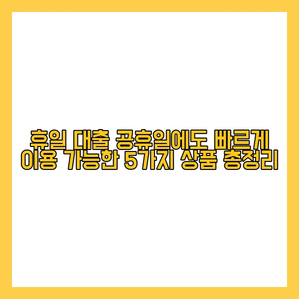 휴일 대출