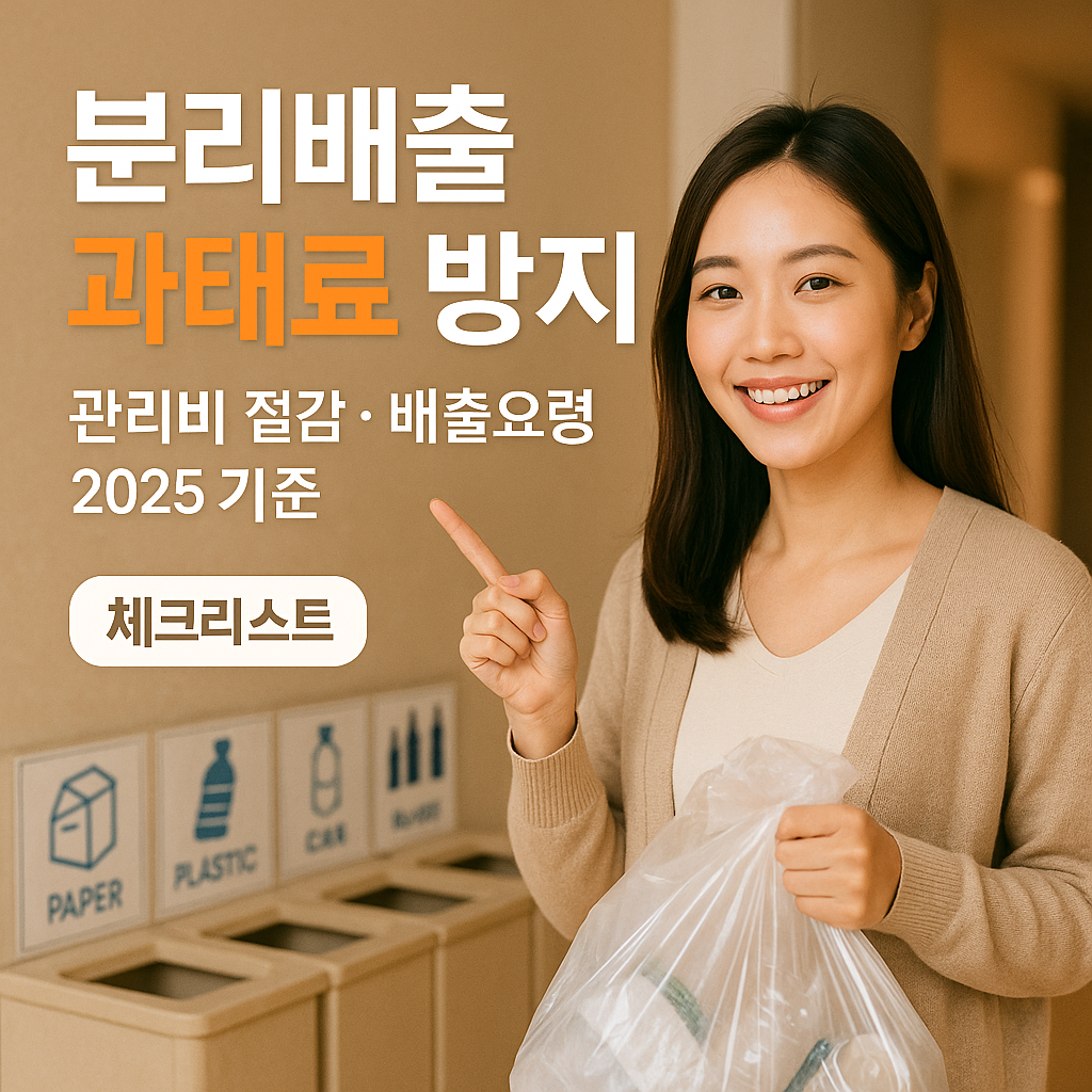 분리배출 과태료 방지 | 관리비 절감·배출요령 2025 기준 실전 가이드