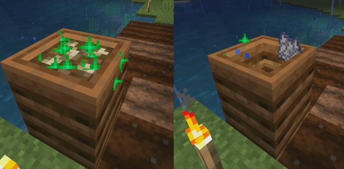 마인크래프트 퇴비통 조합법 및 사용법