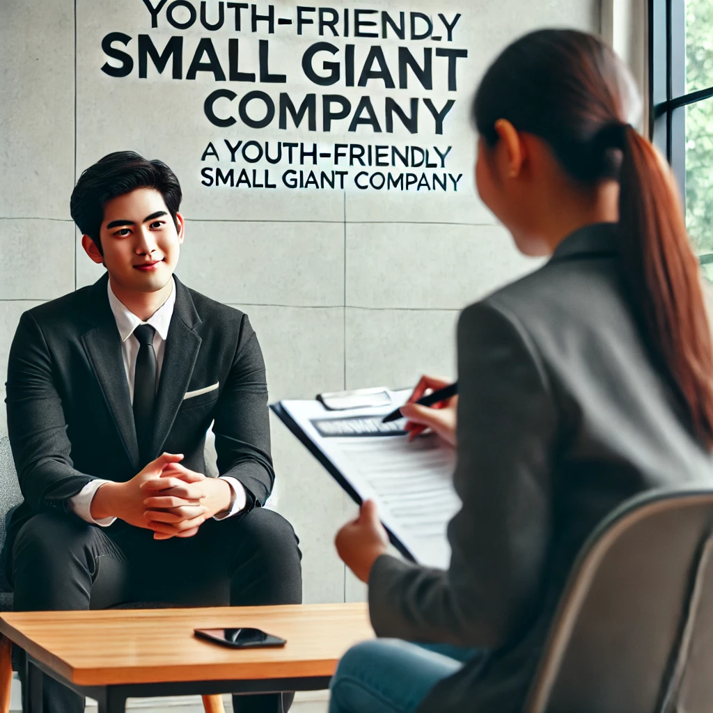 청년친화 강소기업 채용 과정에서 면접을 보는 청년 구직자