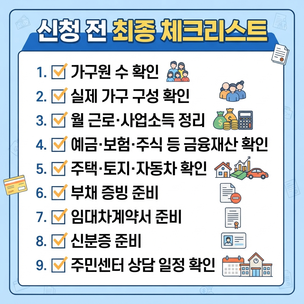 2026년 생계급여 신청 방법 확인하기