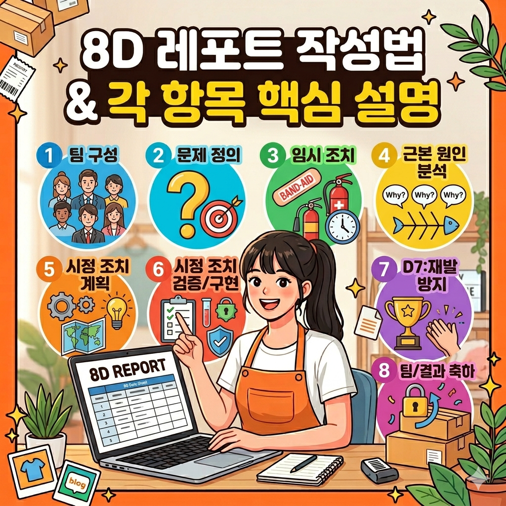 8D REPORT 각 항목 설명-리브워크