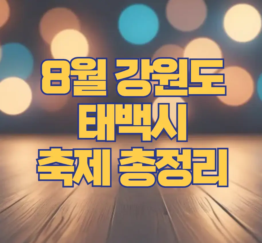 8월 강원도 태백시 축제