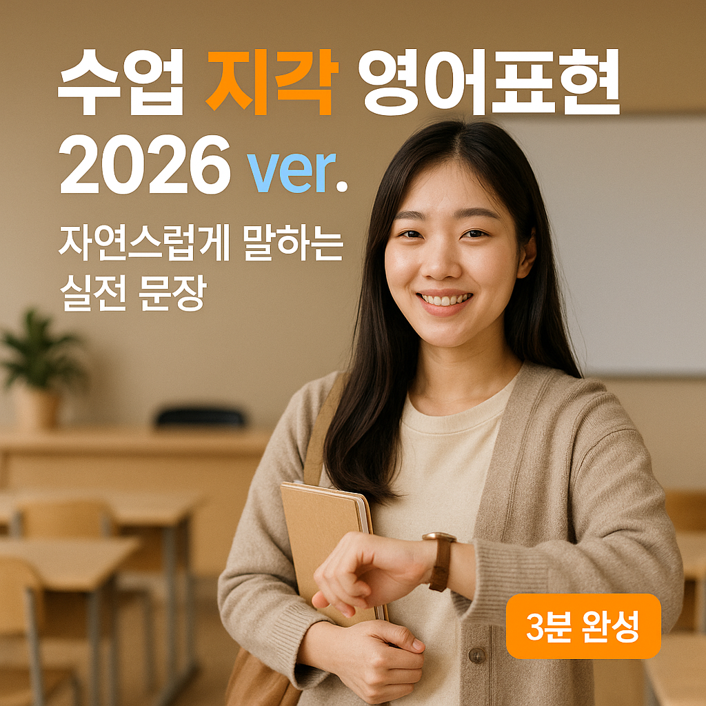 수업 지각 영어표현 2026 ver. ｜ 자연스럽게 말하는 실전 문장