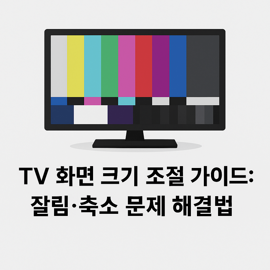 TV 화면 크기 조절 가이드 잘림&middot;축소 문제 해결법