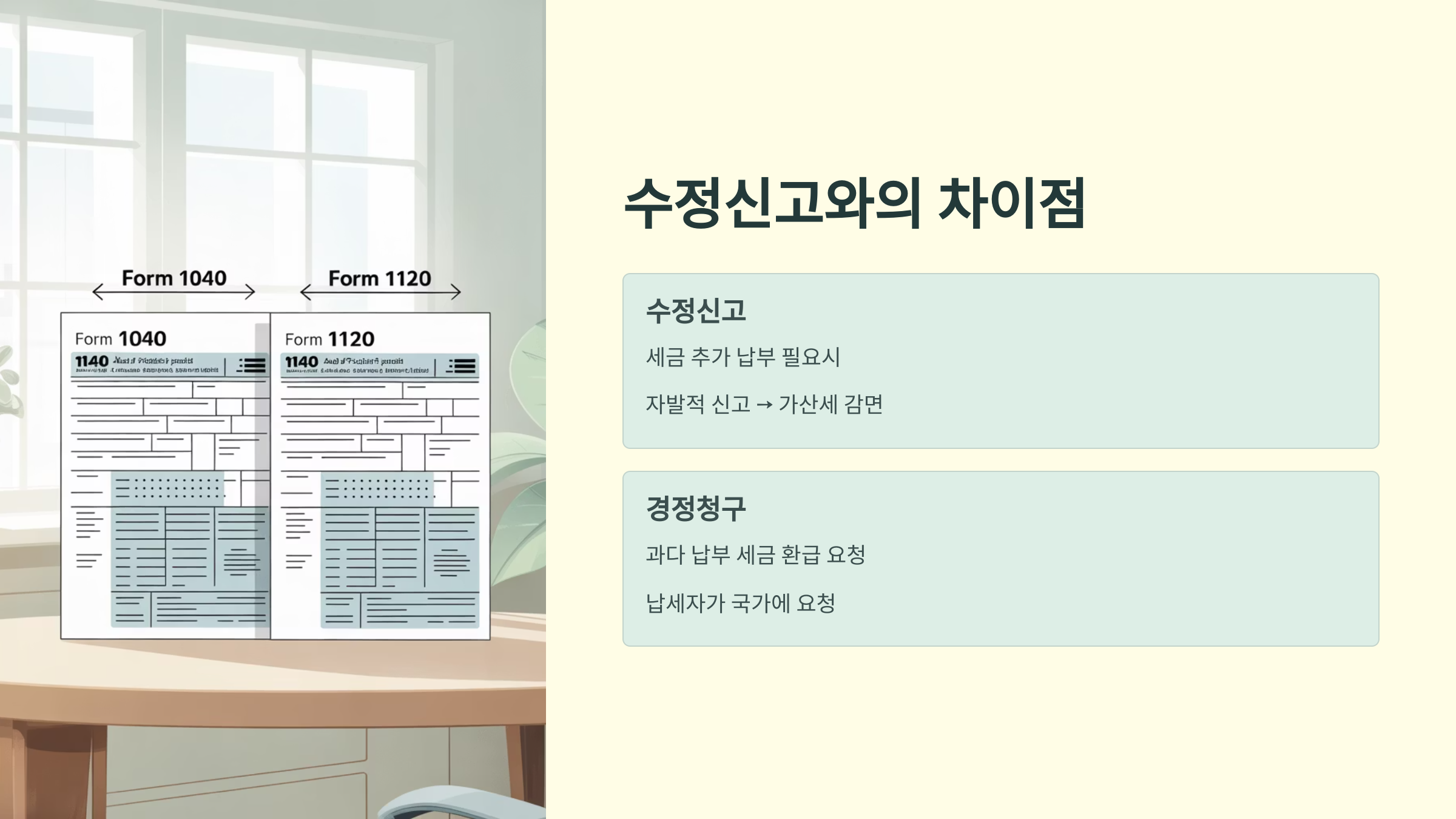 수정신고와의 차이점