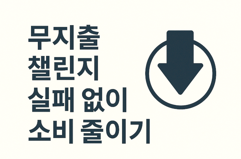 무지출 챌린지 실패없이 소비 줄이기