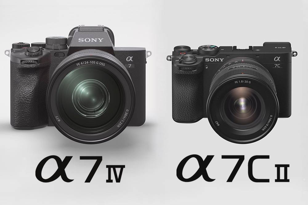 소니 A7 IV(A7M4)와 소니 A7C II(A7C2) 바디 비교 이미지