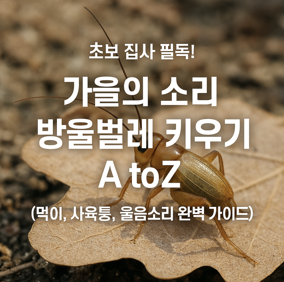 초보 집사 필독! 가을의 소리 방울벌레 키우기 A to Z (먹이, 사육통, 울음소리 완벽 가이드)