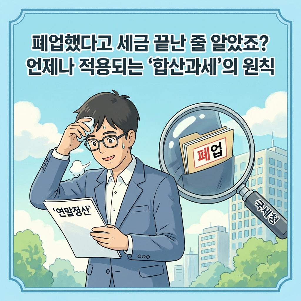2026년 연말정산을 끝냈더라도 폐업한 개인사업장의 사업소득이 남아있다면 다음 해 5월 종합소득세에 근로소득과 무조건 합산해야 하는 이유