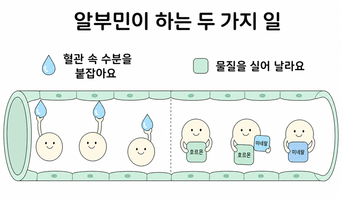 알부민 역할 혈관 수분 유지