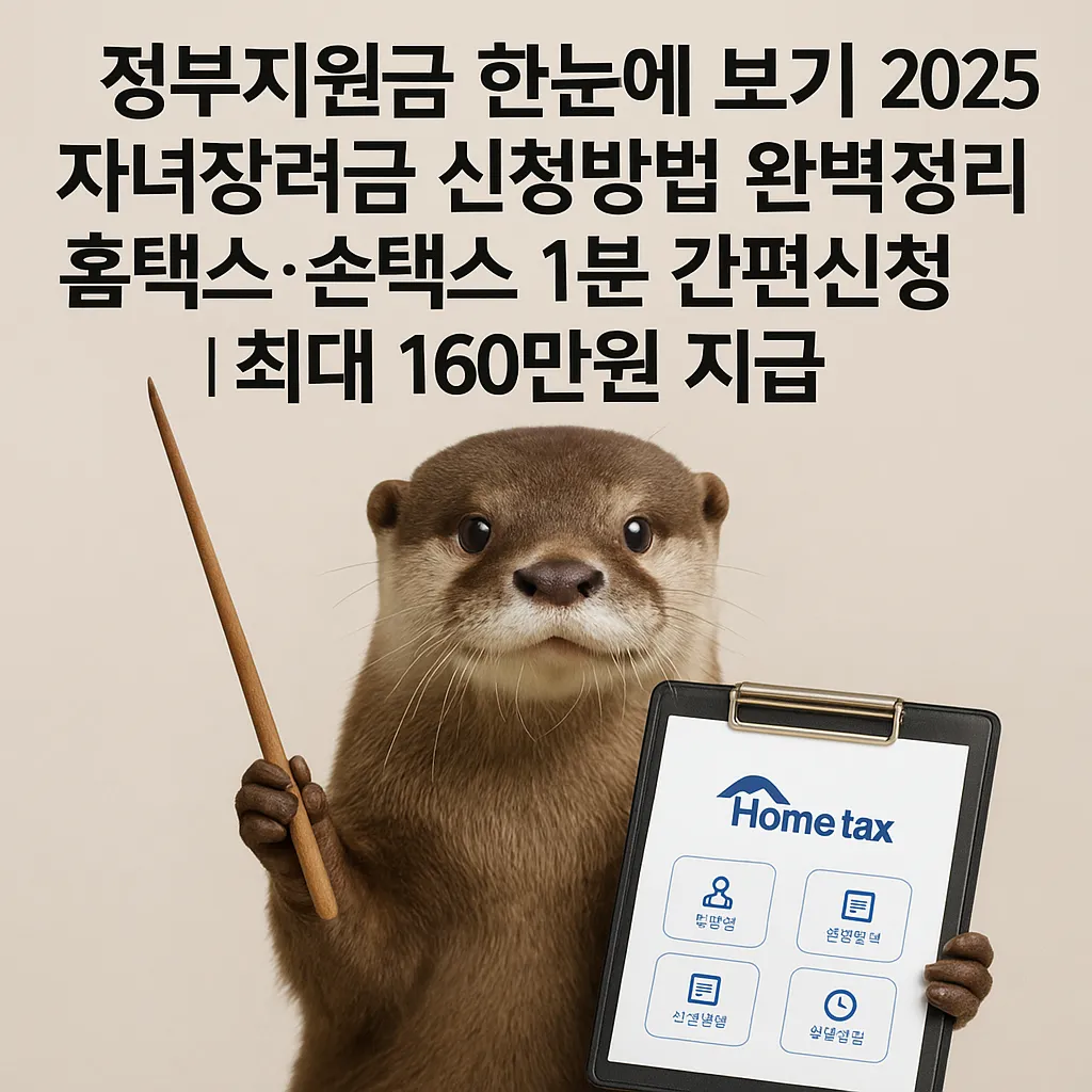 2025 자녀장려금 신청방법&middot;지급액&middot;자격요건 총정리｜홈택스 손택스 간편신청 가이드