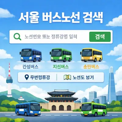 서울 버스노선 검색 방법