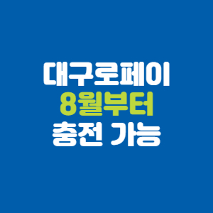 대구로페이 8월 충전