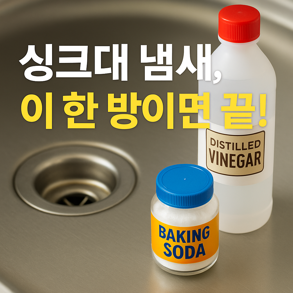 싱크대 냄새. 커피 찌꺼기로 끝!