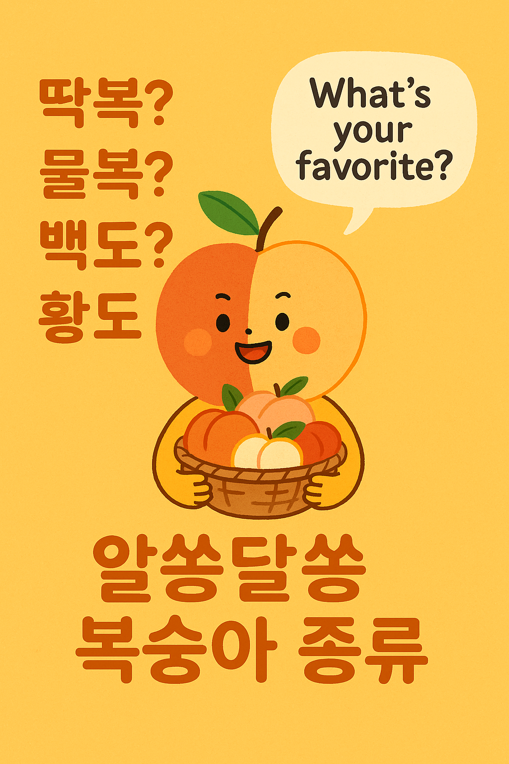 딱복 물복 백도 황도