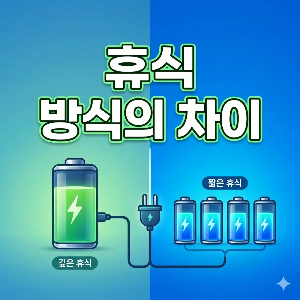 오래 한 번 쉬는 것과 짧게 자주 쉬는 것의 차이