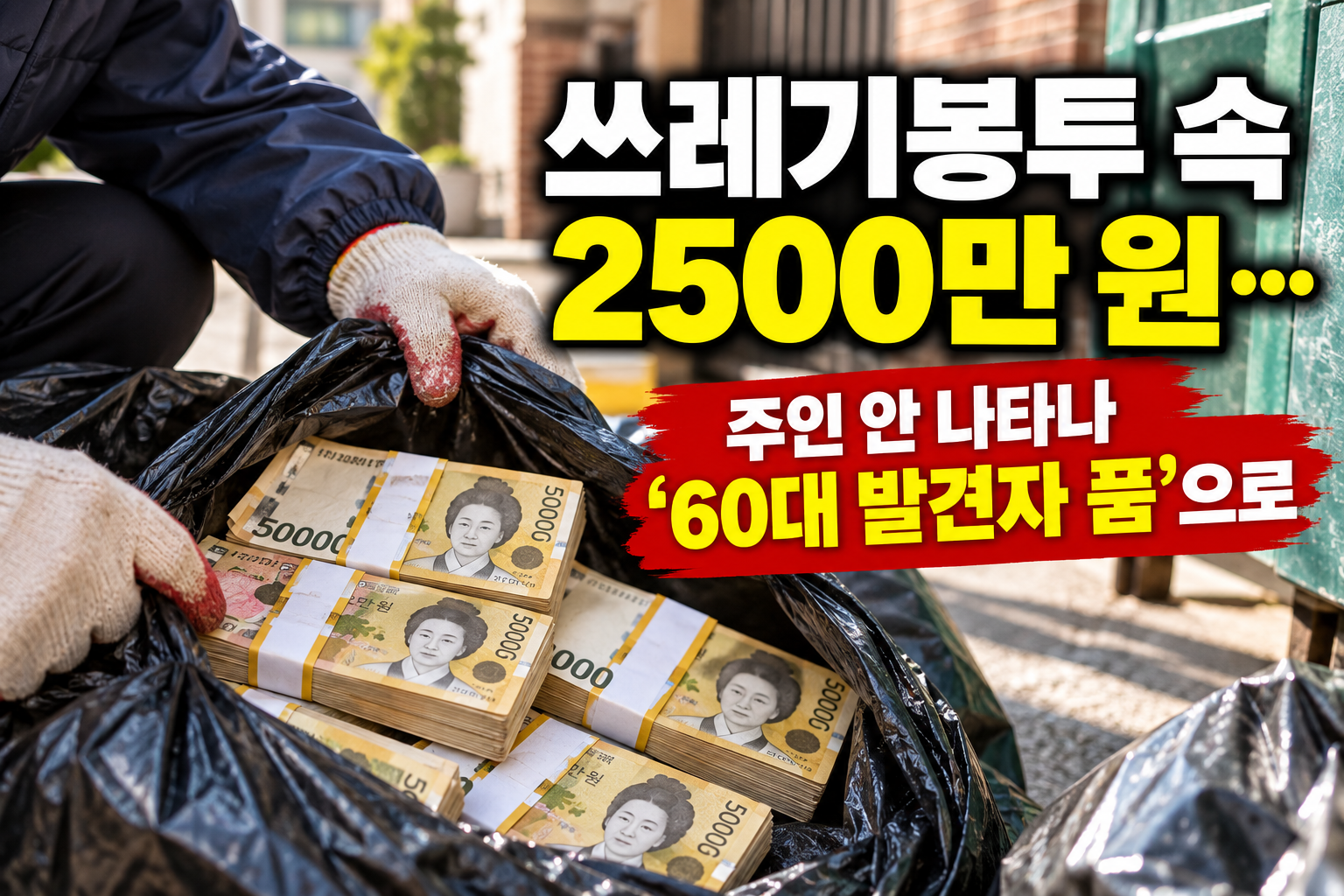 길에서 주운 돈 2500만원 유실물 신고 후 6개월 소유권 취득