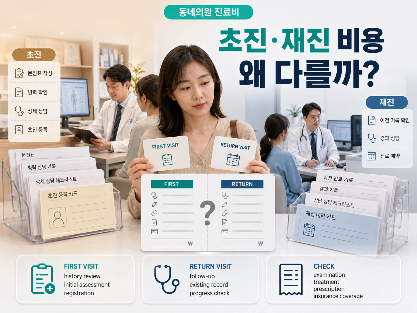 동네의원 초진&middot;재진 비용은 왜 다를까? 병원 영수증에서 확인할 6가지