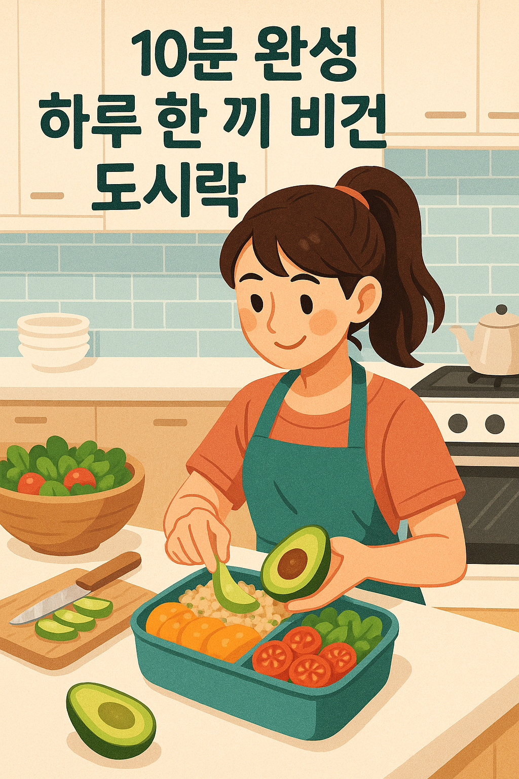 집에서 뚝딱! 10분 완성 하루 한 끼 비건 도시락