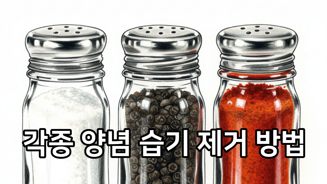 각종 양념 습기 제거 방법 + 눅눅한 가루 양념, 장마철에도 마르는 이유