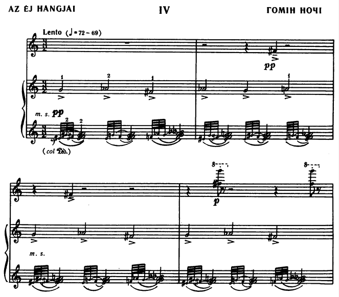 <Out of Doors>의 4곡 악보