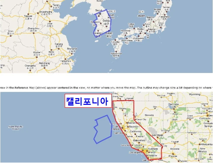 캘리포니아 크기