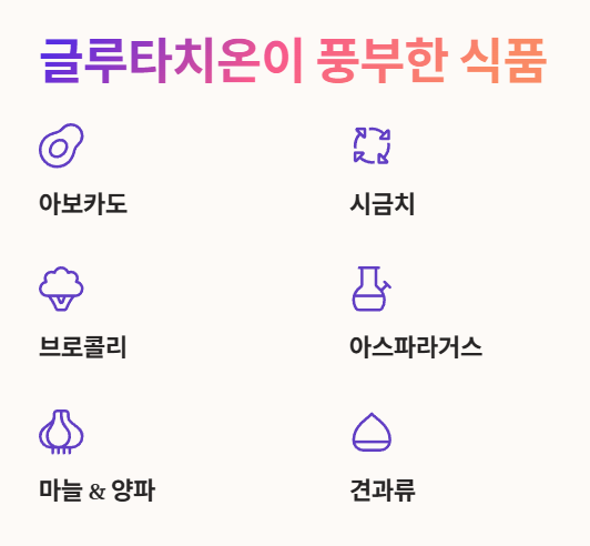 글루타치온이 많이 들어있는 음식