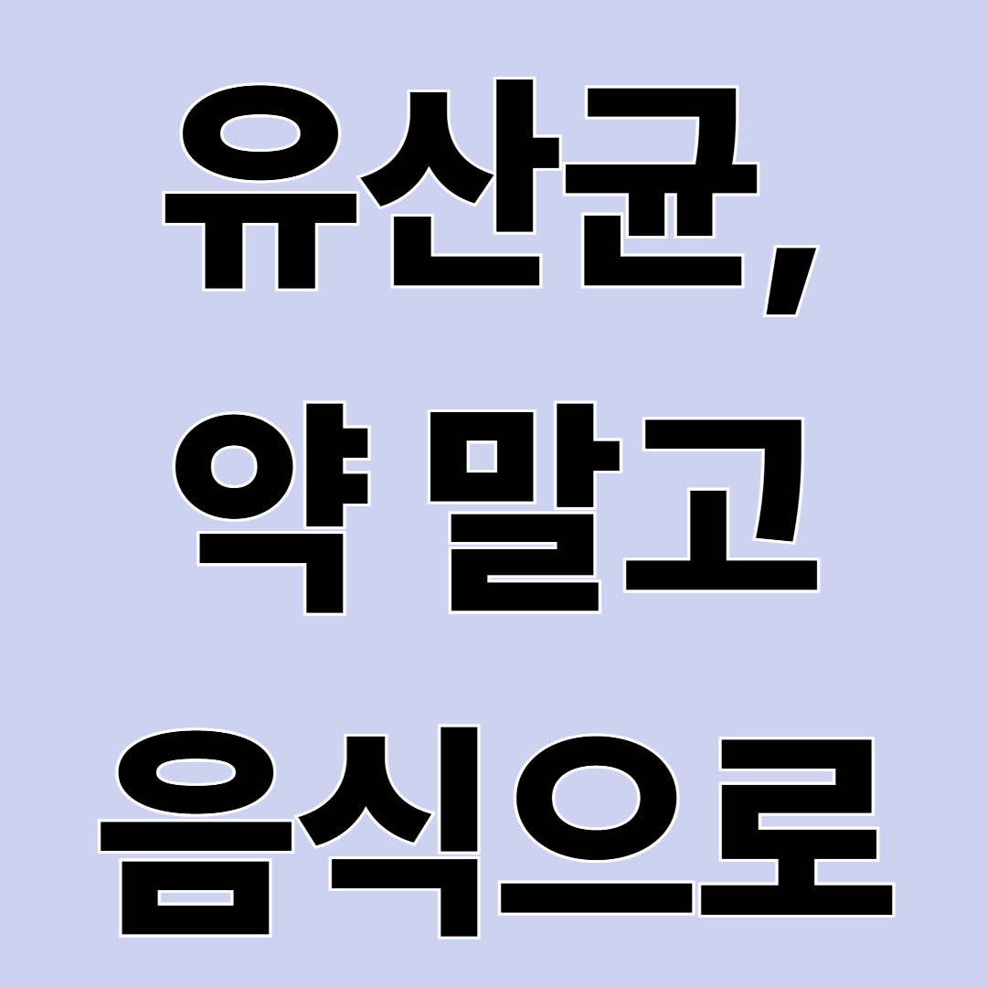 유산균, 약 말고 음식으로 관리할 수 있을까?|발효식품으로 채우는 방법