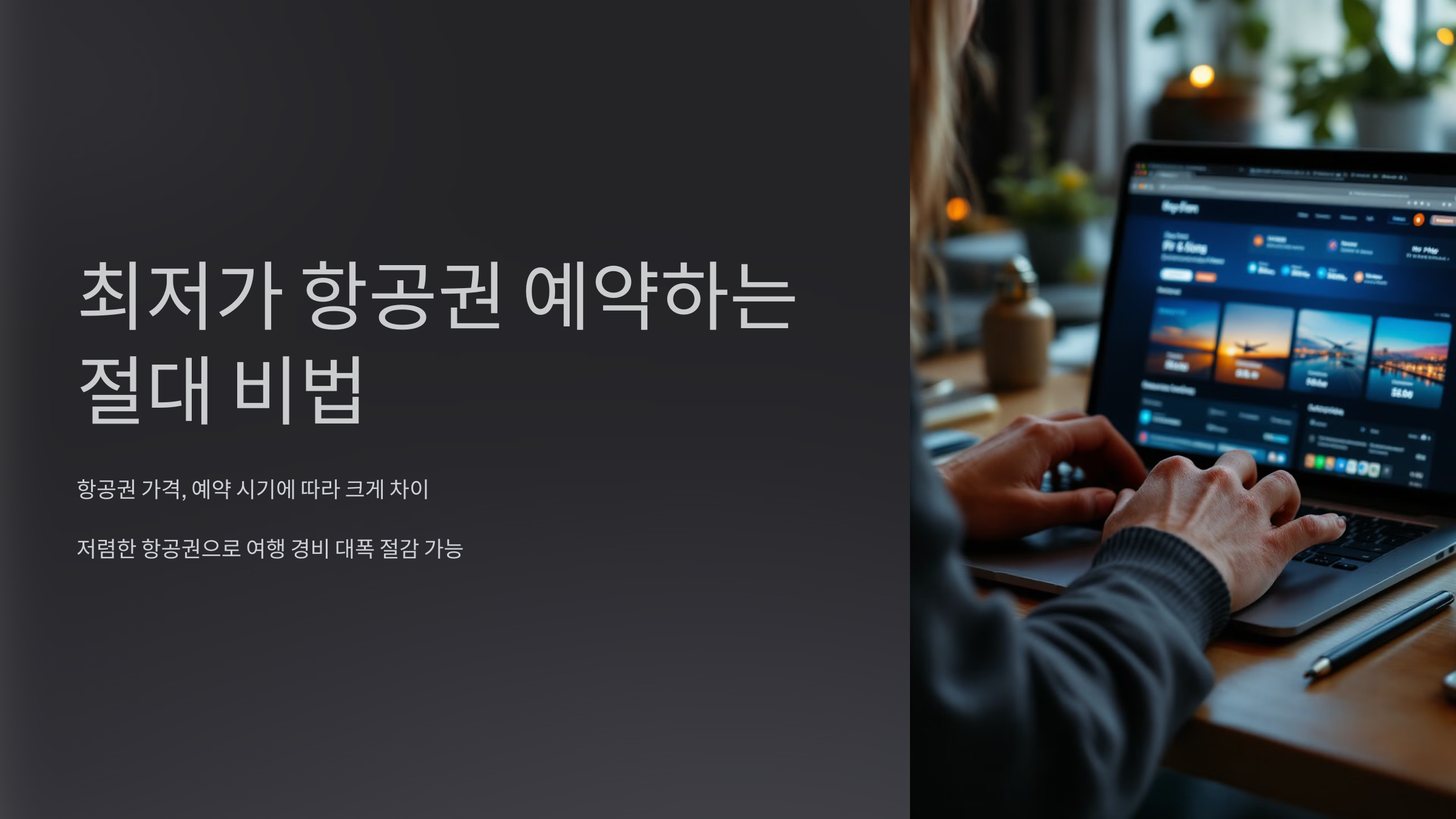 최저가 항공권 예약하는 절대 비법