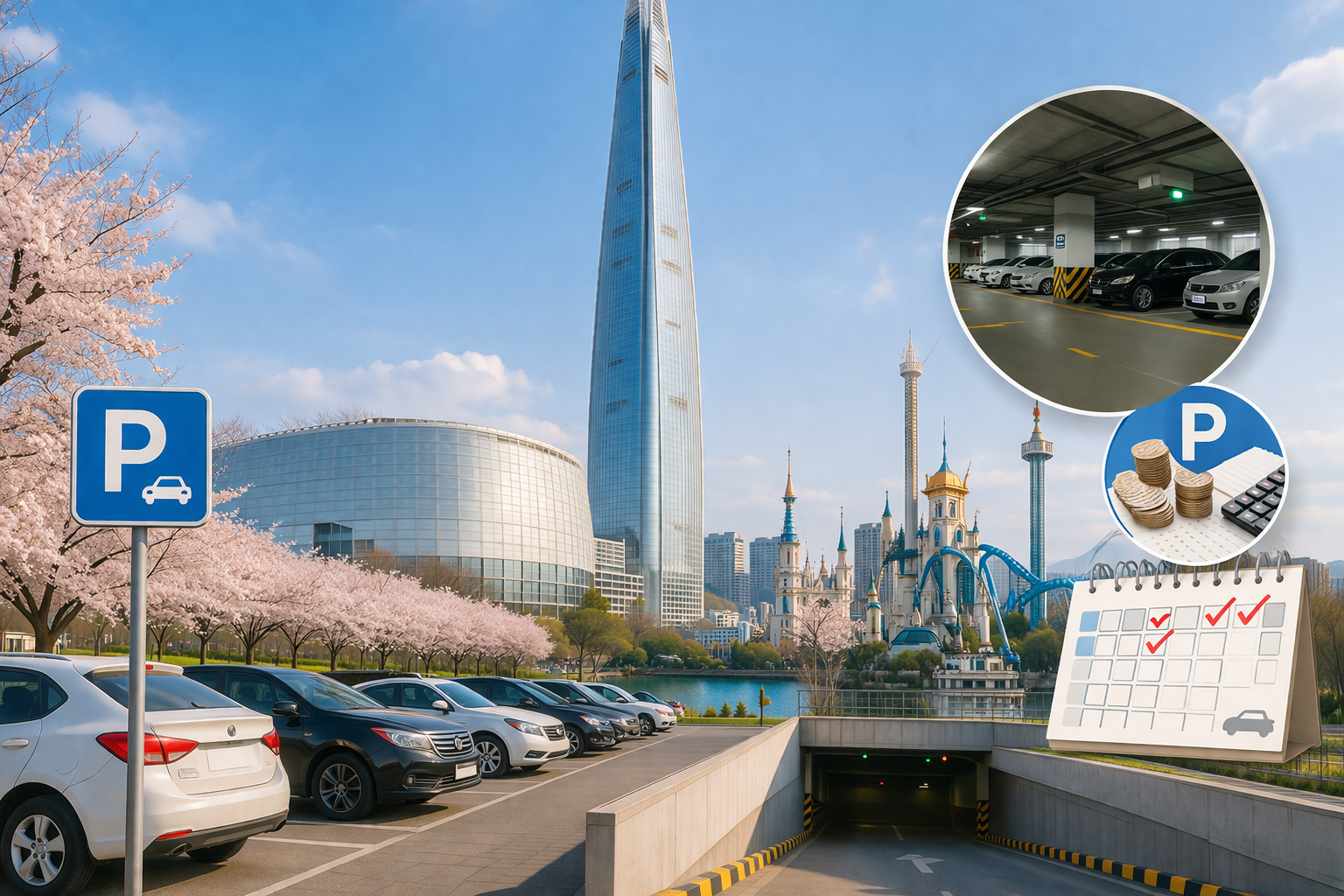 잠실 롯데월드타워 주차장 총정리|위치·주차비·주말 혼잡·월주차 가능 여부까지 관련 사진