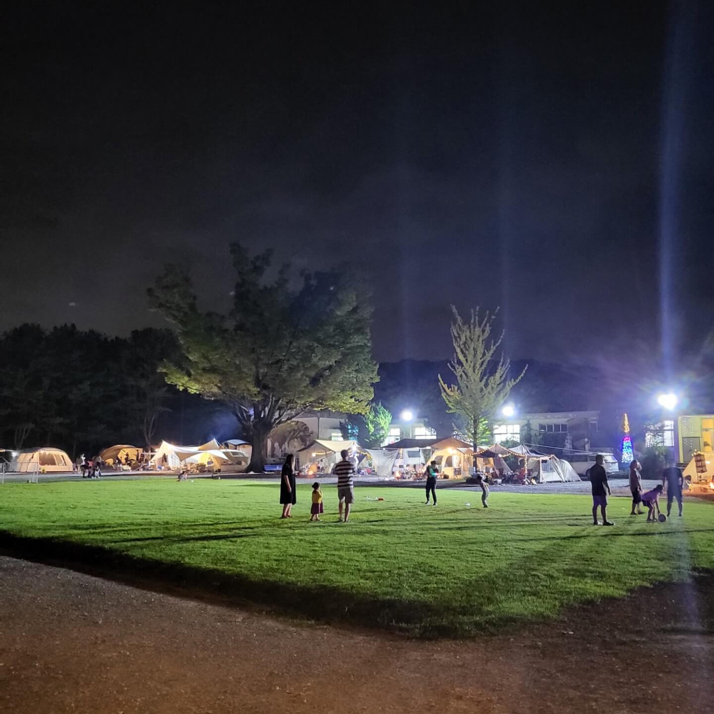 밤이 될때까지 즐거운 캠핑장 모습